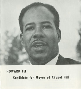 Howard Lee in a 1969campaign pamphlet for Chapel Hill