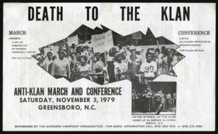 anti-klan march flyer, 1979
